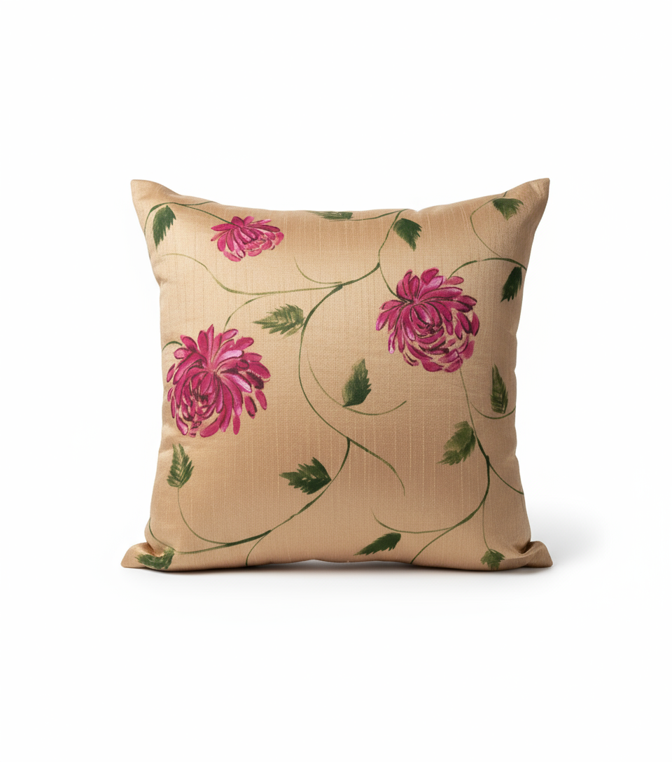 pink hand print Cushion cover - Set of 2