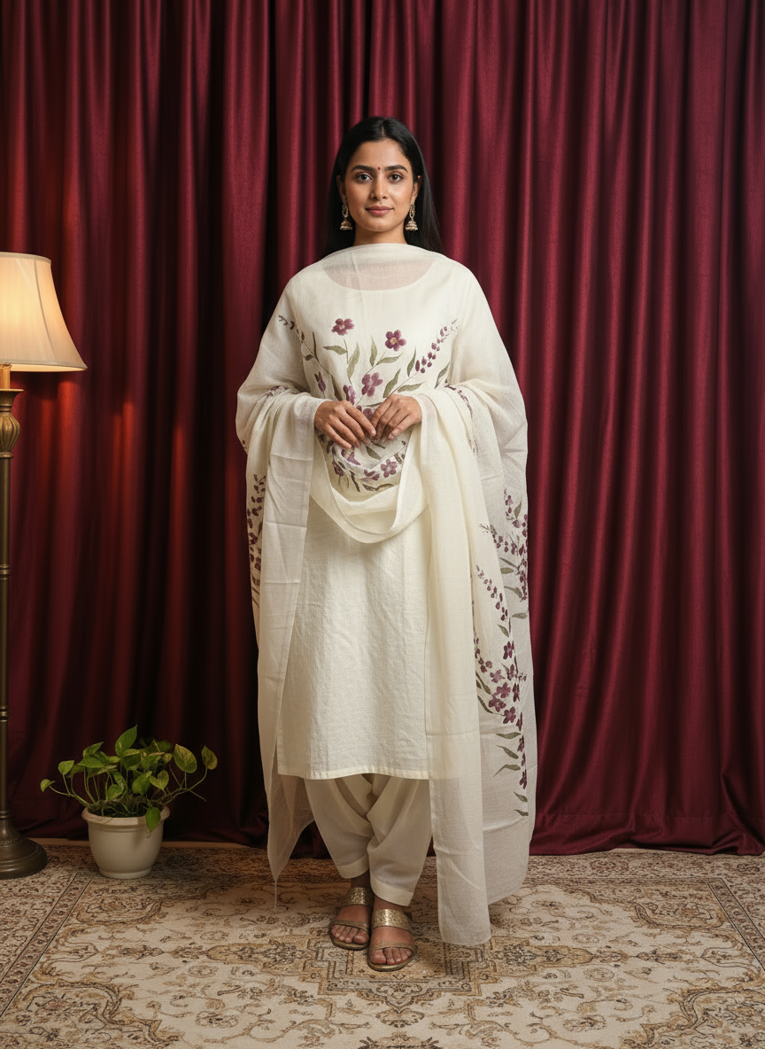 White Dupatta
