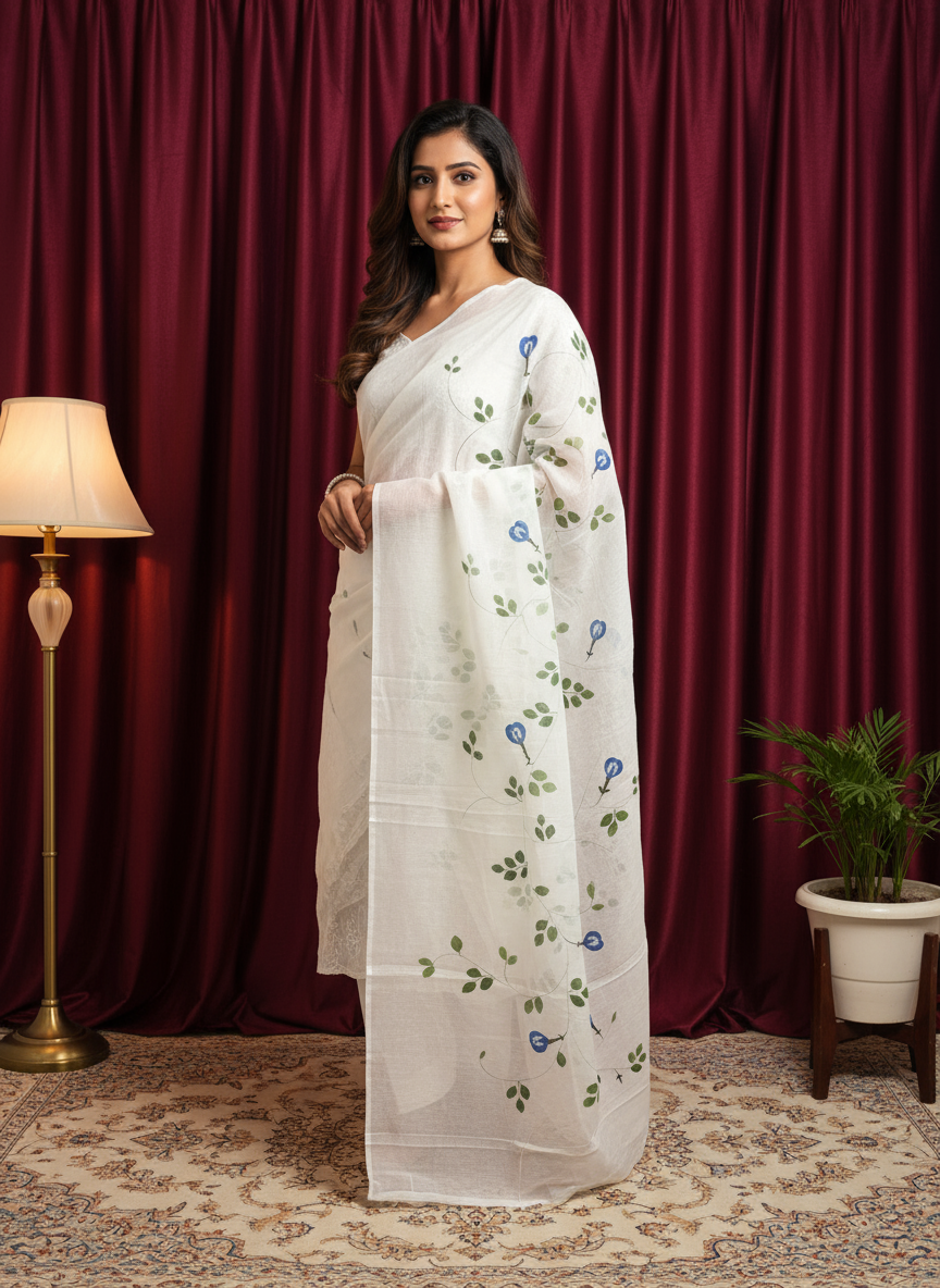 Lavender floral dupatta
