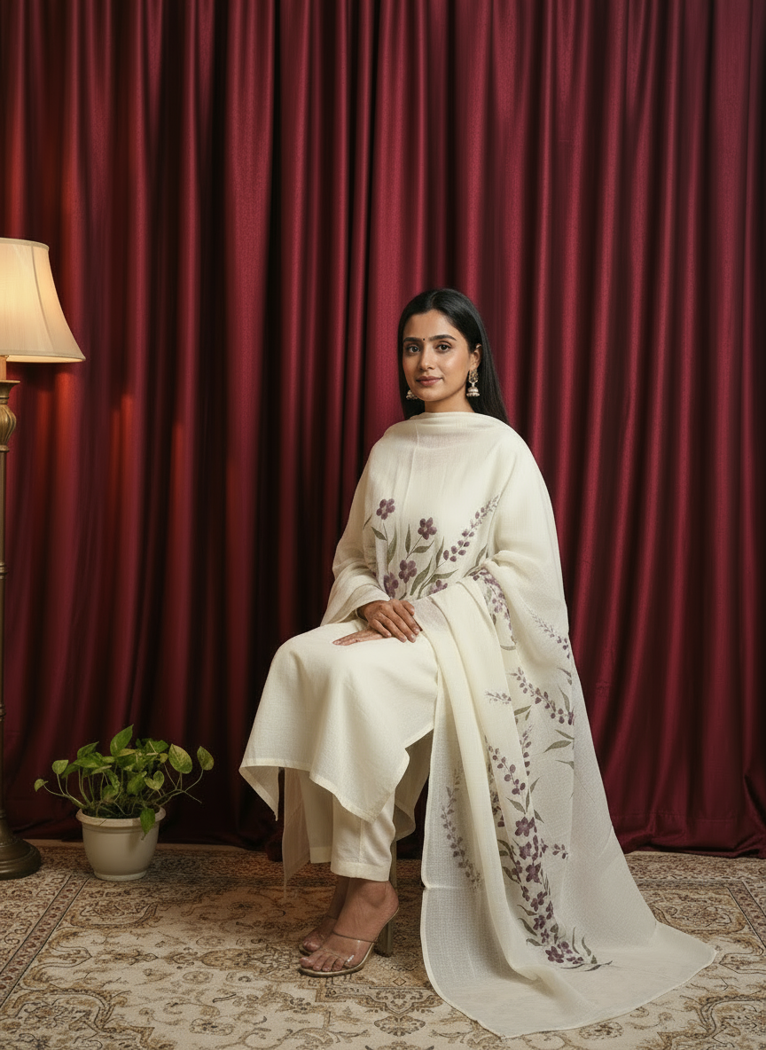 White Dupatta
