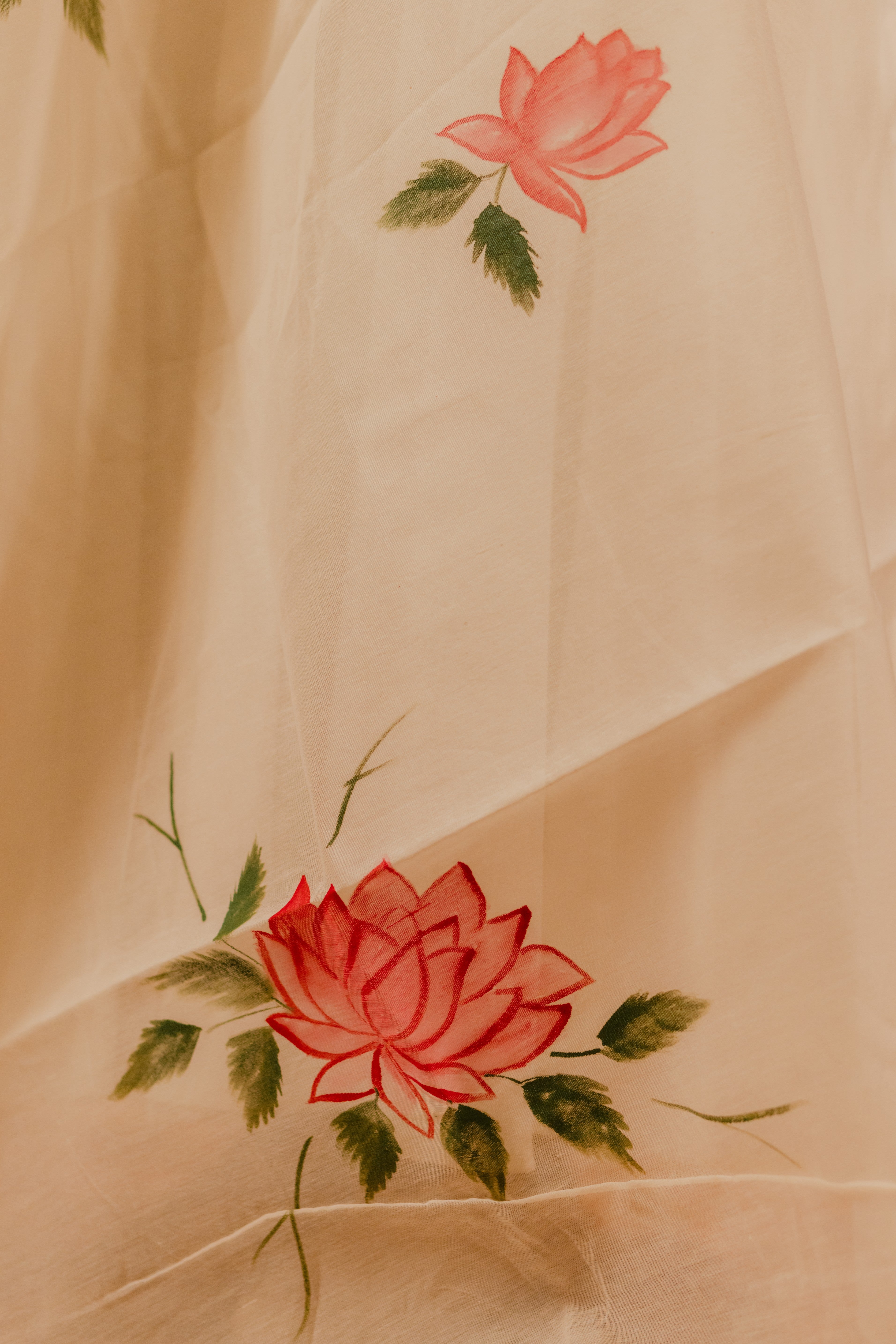 lotus red dupatta