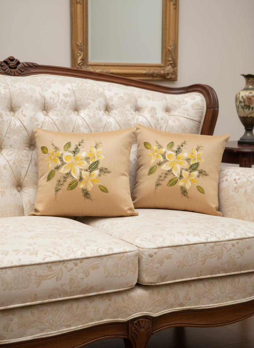 Hand Print Cushion Cover Set of 2