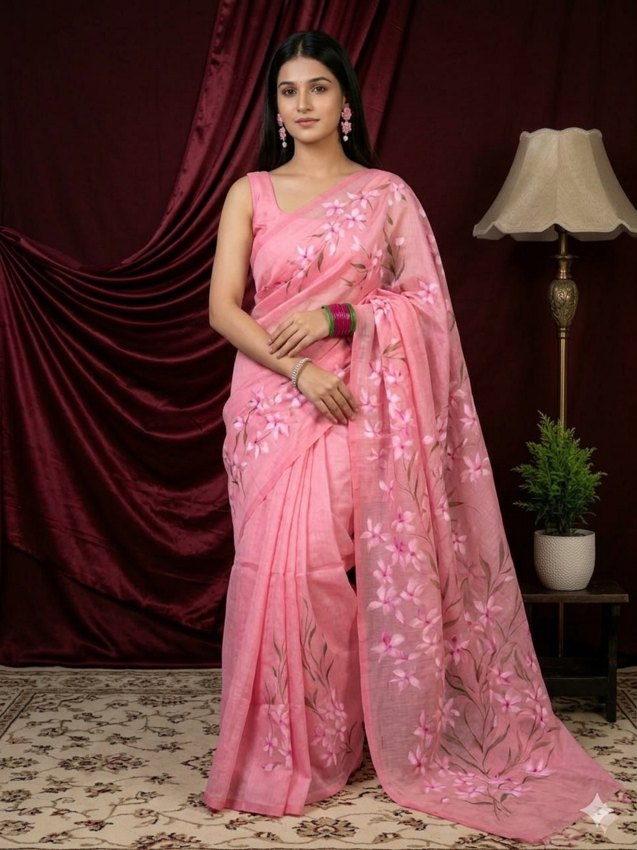 Pink Aura Kota Saree