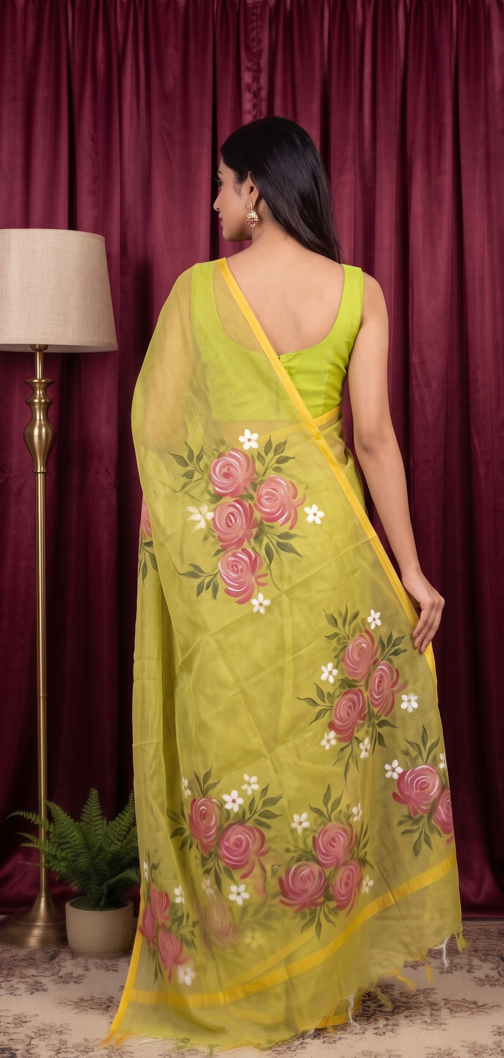 Mint Blossom kota Saree