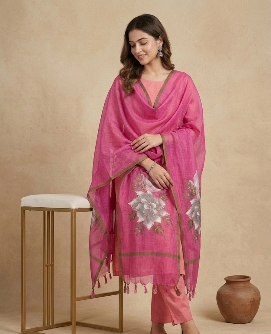 Pink Élan  (Unstitched Suit)