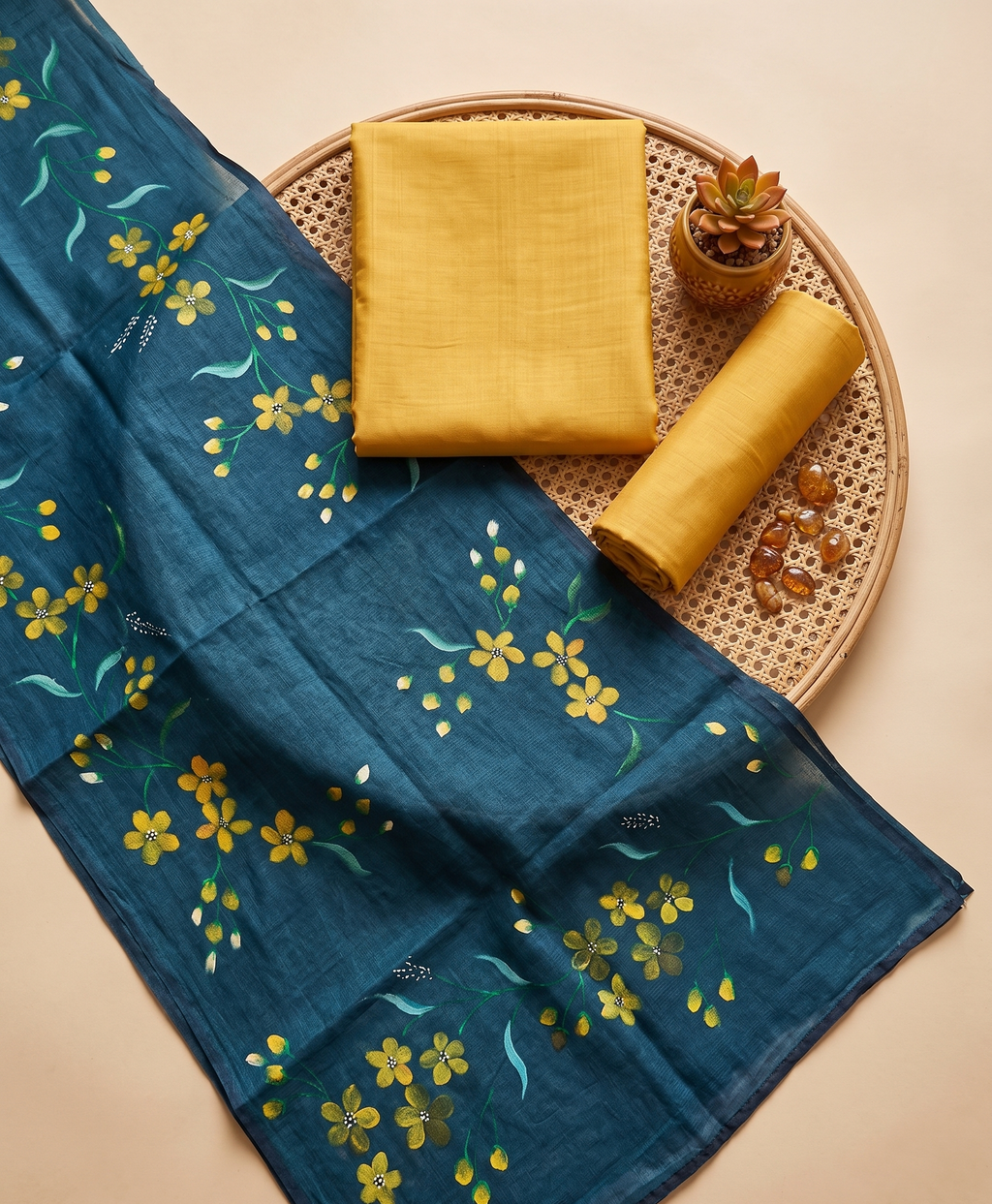 Mustard Bloom (Unstitched suit)