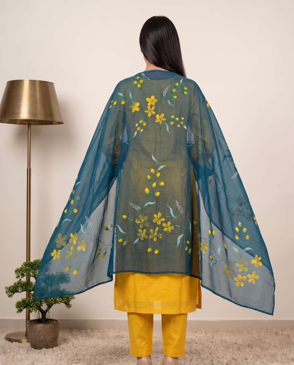 Mustard Bloom (Unstitched suit)