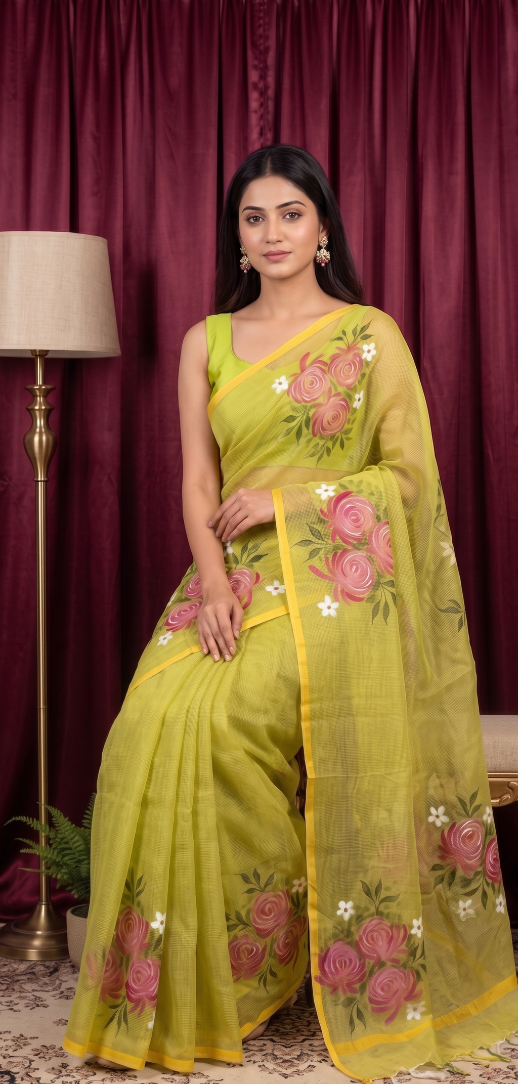 Mint Blossom kota Saree