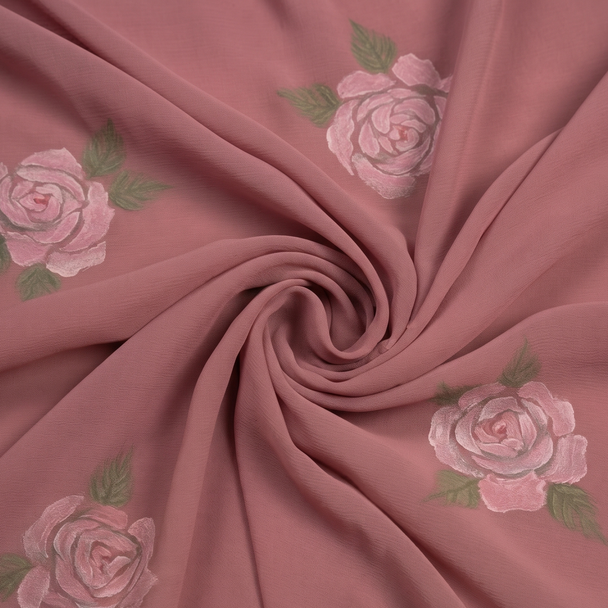 Hot Pink Georgette Saree