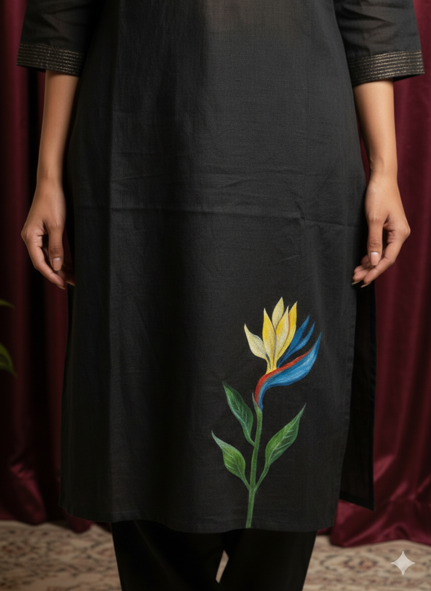 Midnight Whisper Cotton Kurta