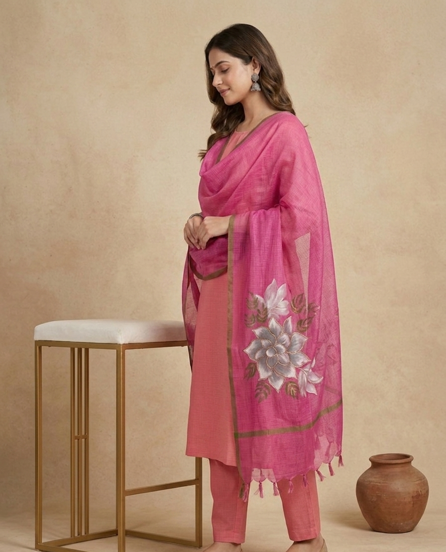 Pink Élan  (Unstitched Suit)