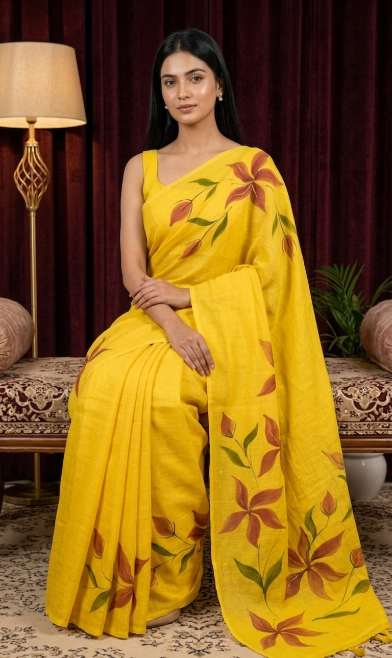 Amber Bloom Banana Silk