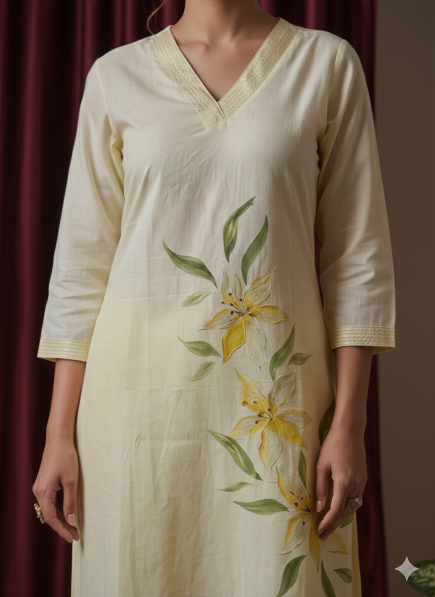 Off-White Aura cotton Kurta