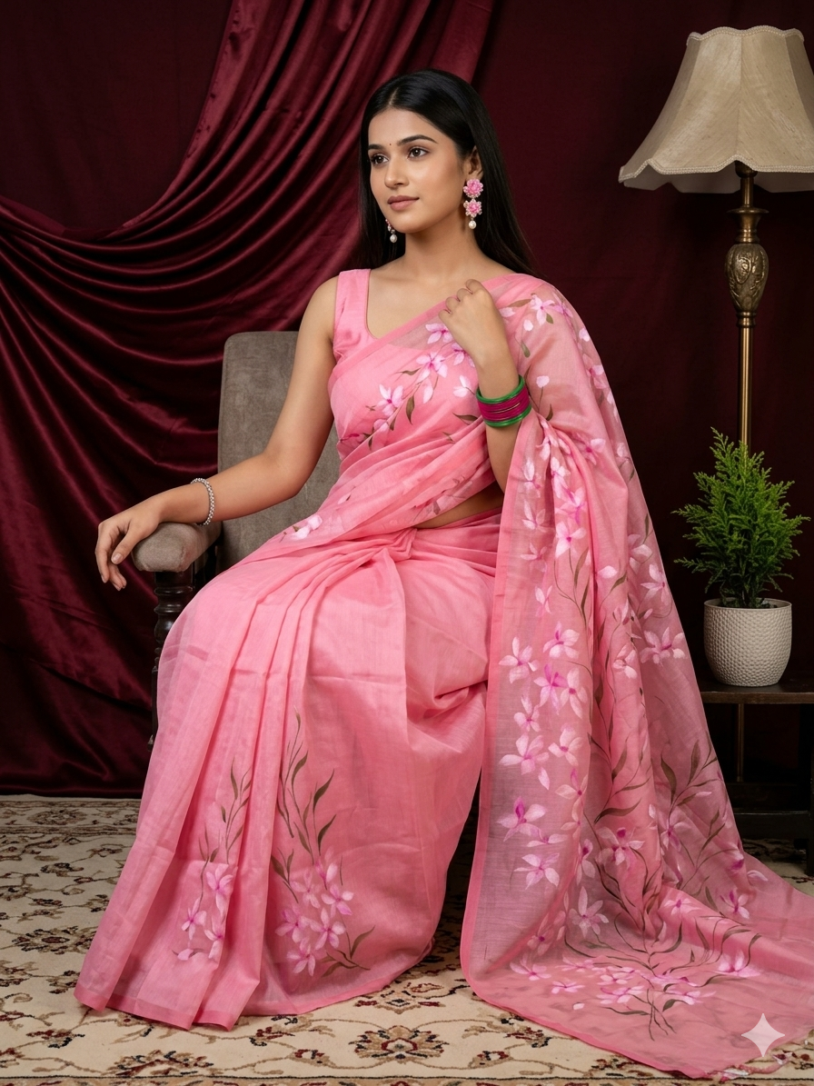 Pink Aura Kota Saree