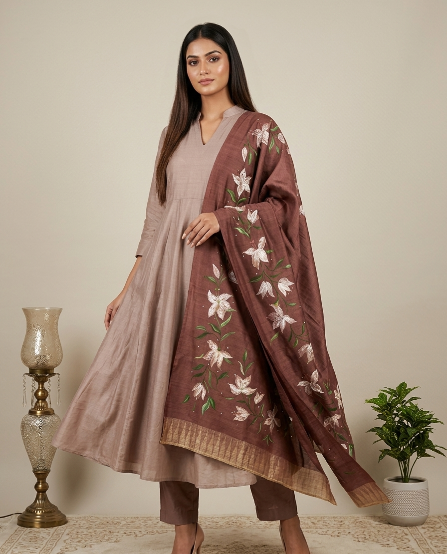 Warm Cocoa Brown (Unstitched Suit)