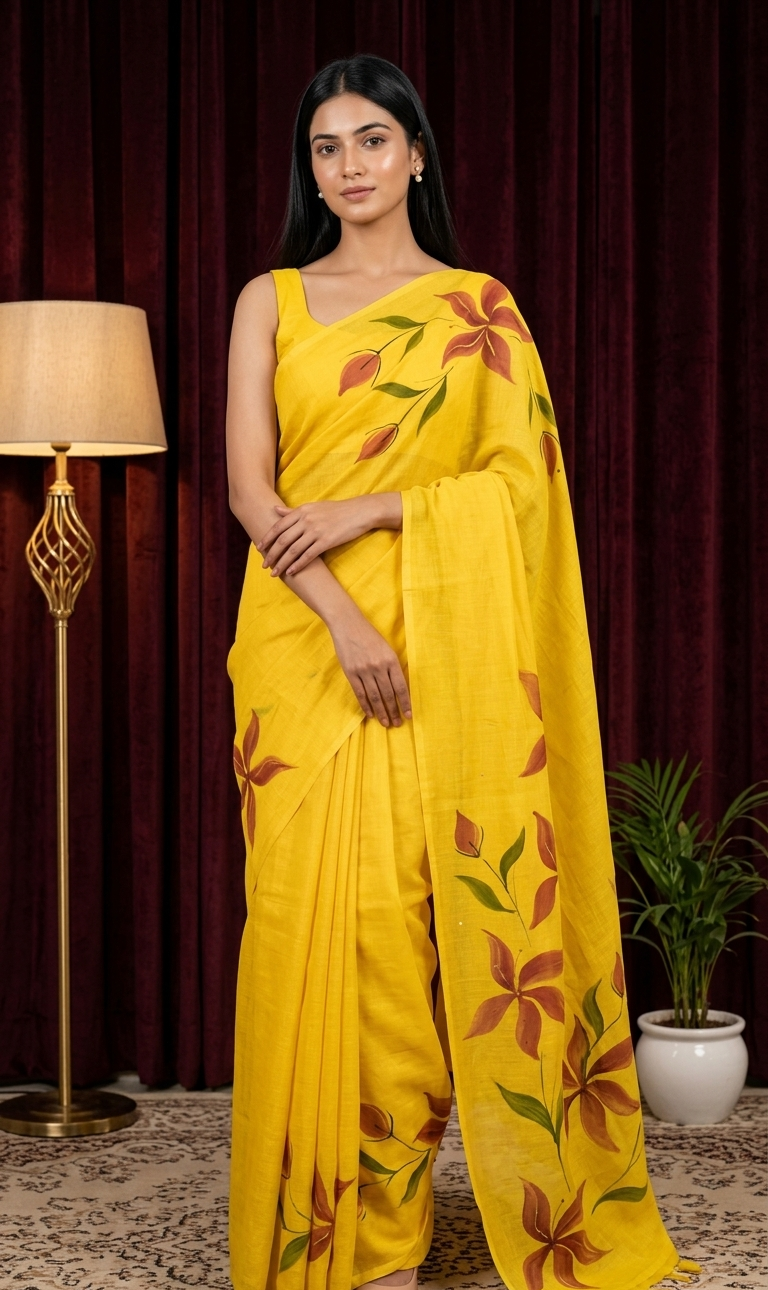 Amber Bloom Banana Silk