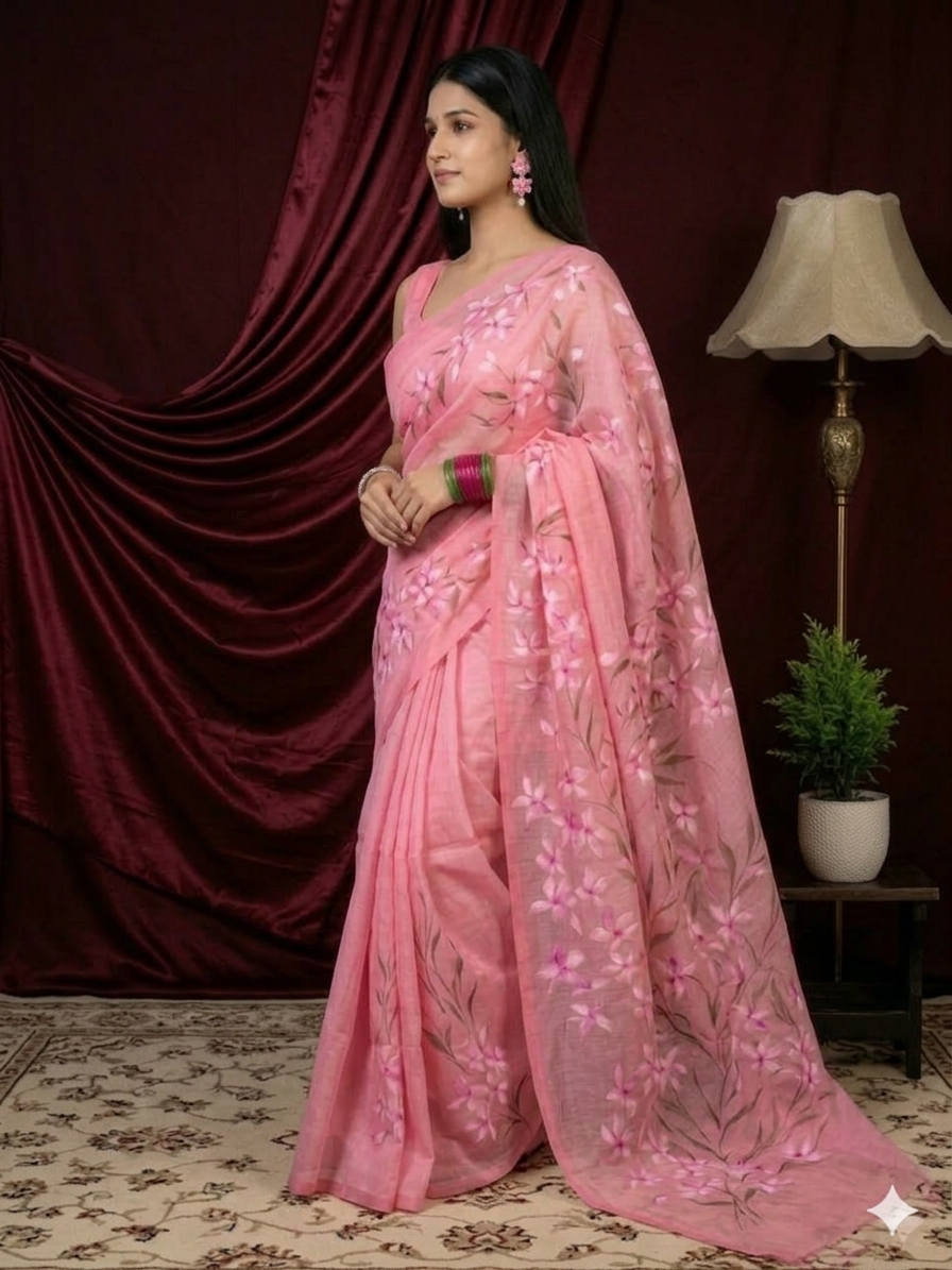 Pink Aura Kota Saree