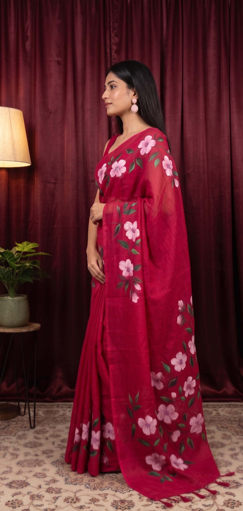 Pink Desire Maheshwari Silk saree