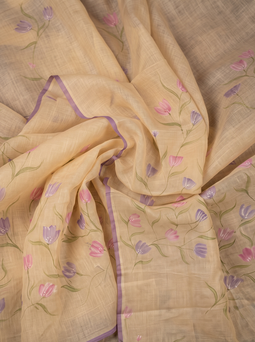 Sand Dune Elegance – Beige Kota Saree