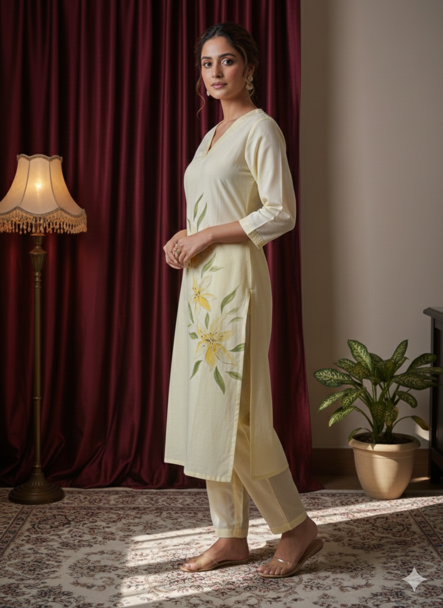 Off-White Aura cotton Kurta