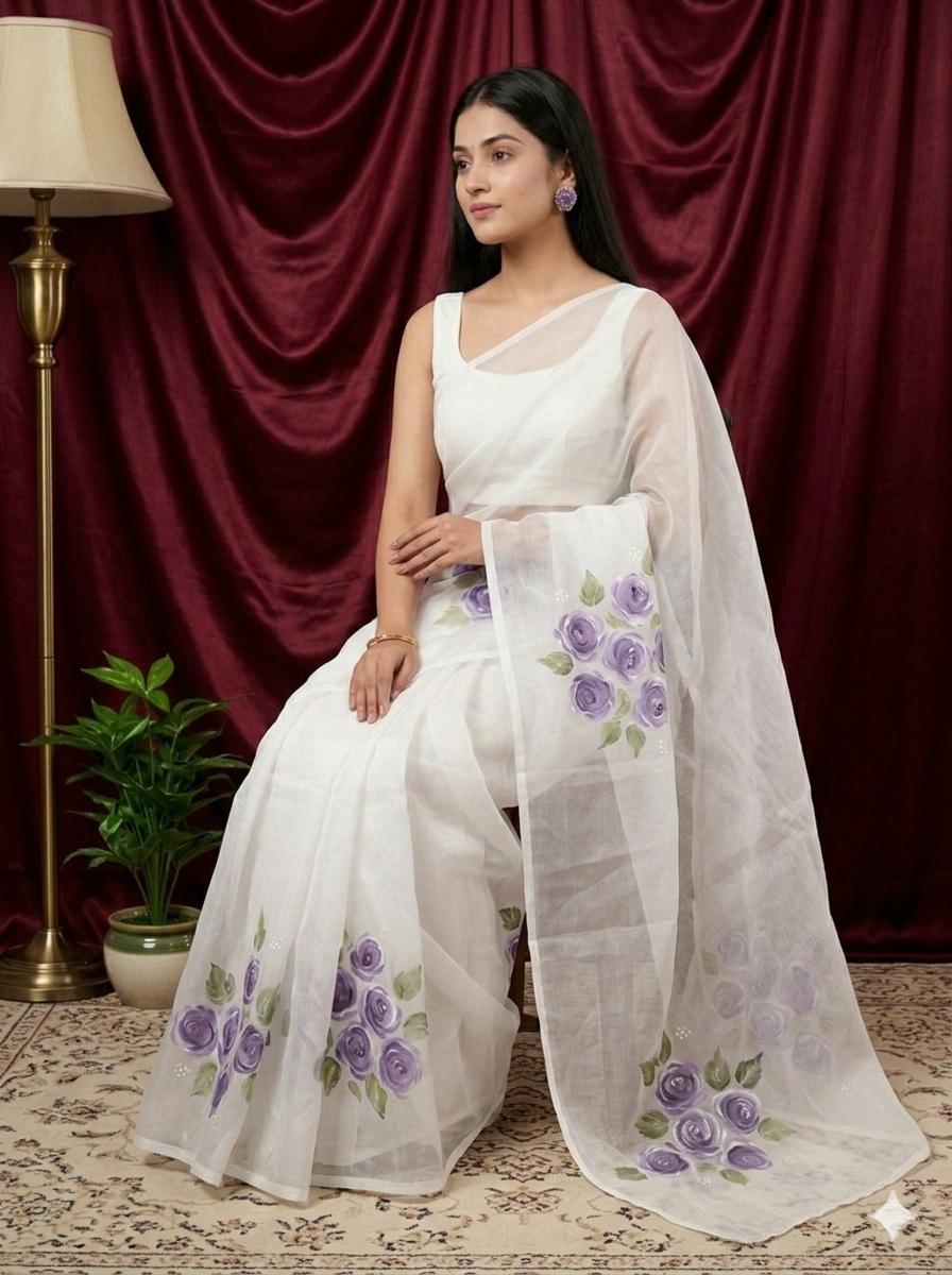 Ivory Whisper –Kota Saree