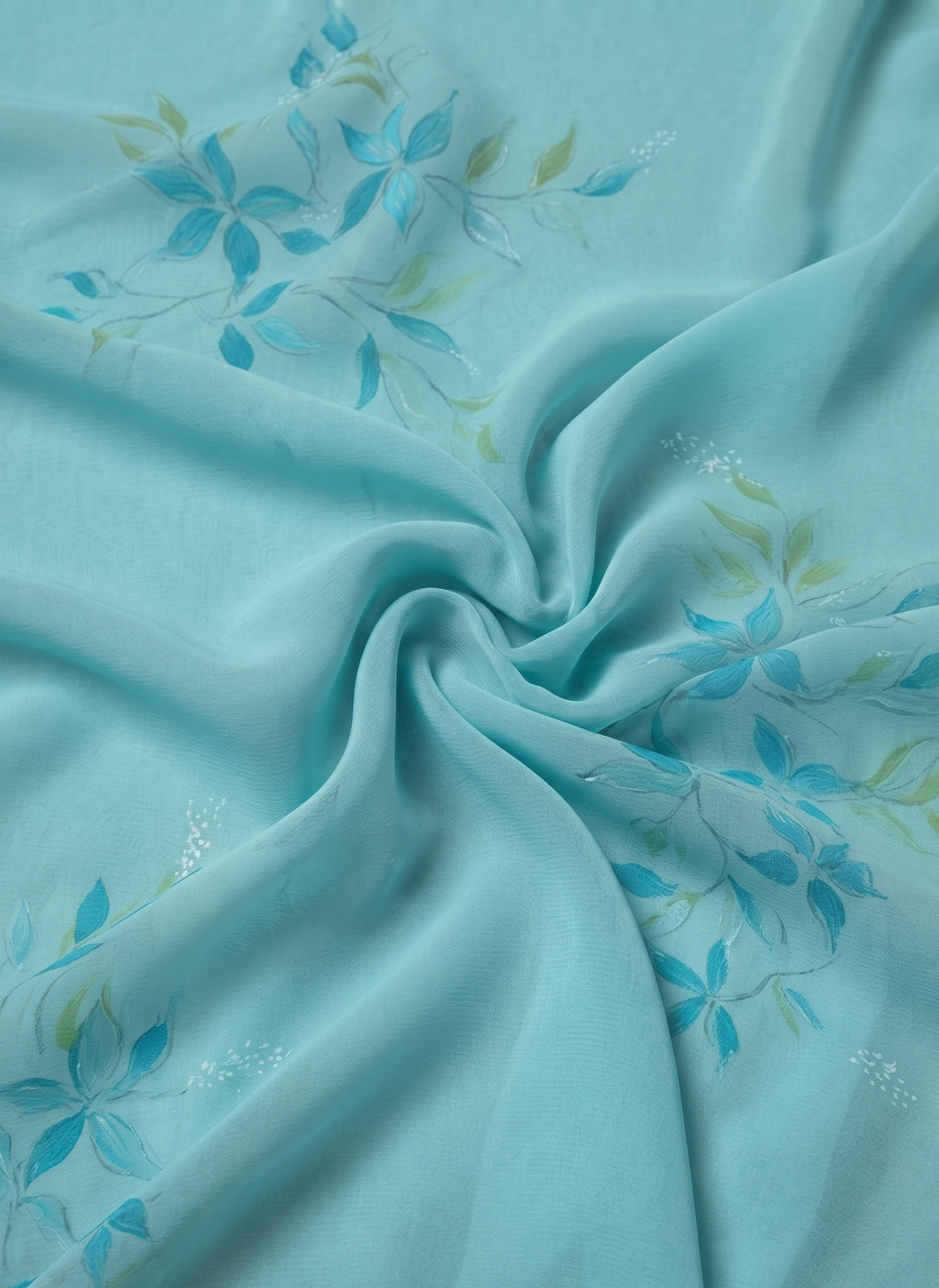 Ocean Bloom Georgette Saree