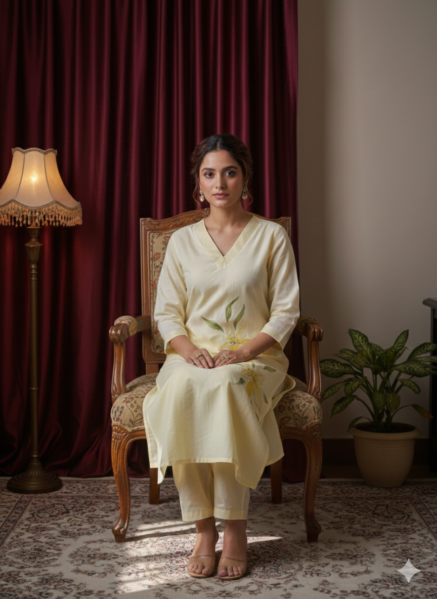 Off-White Aura cotton Kurta