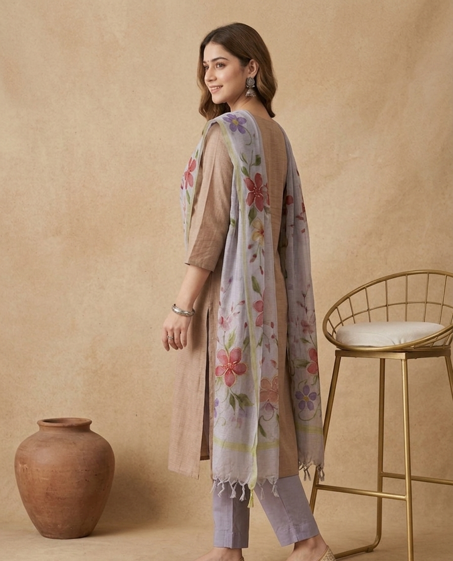 Beige Aura (Unstitched suit)