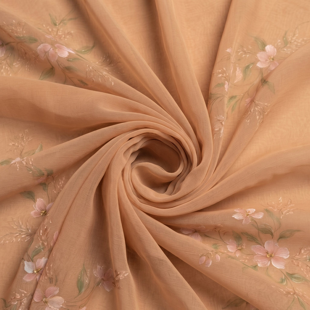 Brown color georgette Saree..