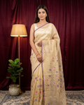 Sand Dune Elegance – Beige Kota Saree