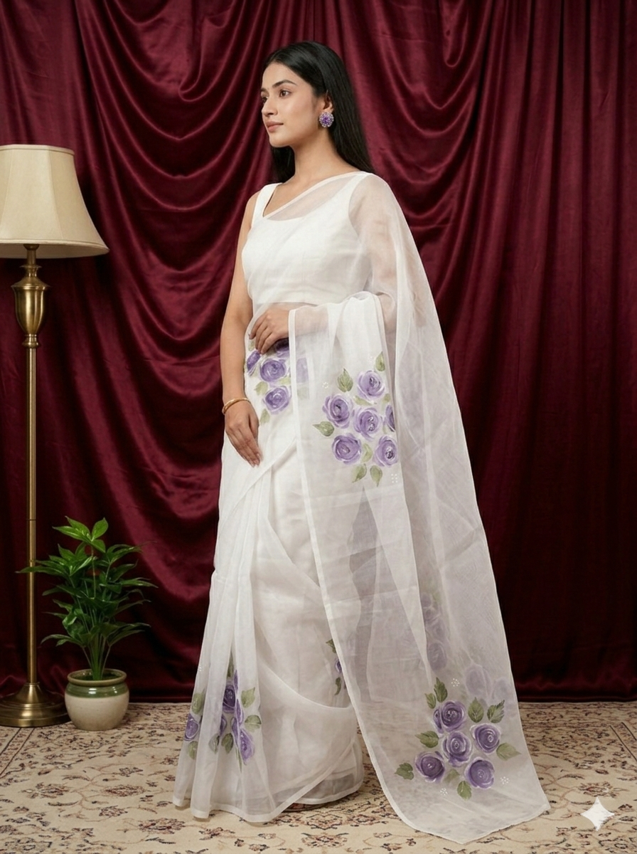 Ivory Whisper –Kota Saree
