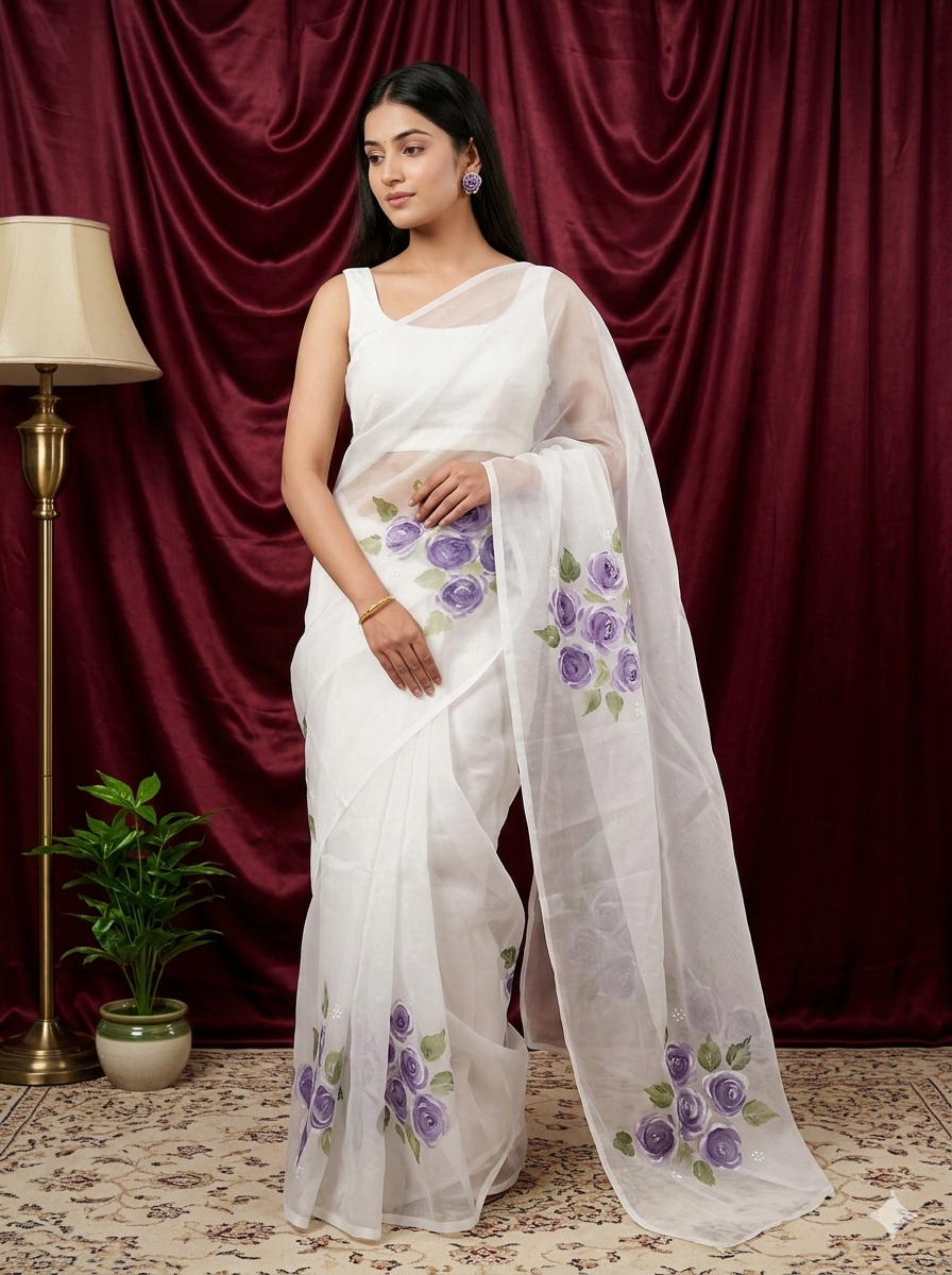 Ivory Whisper –Kota Saree