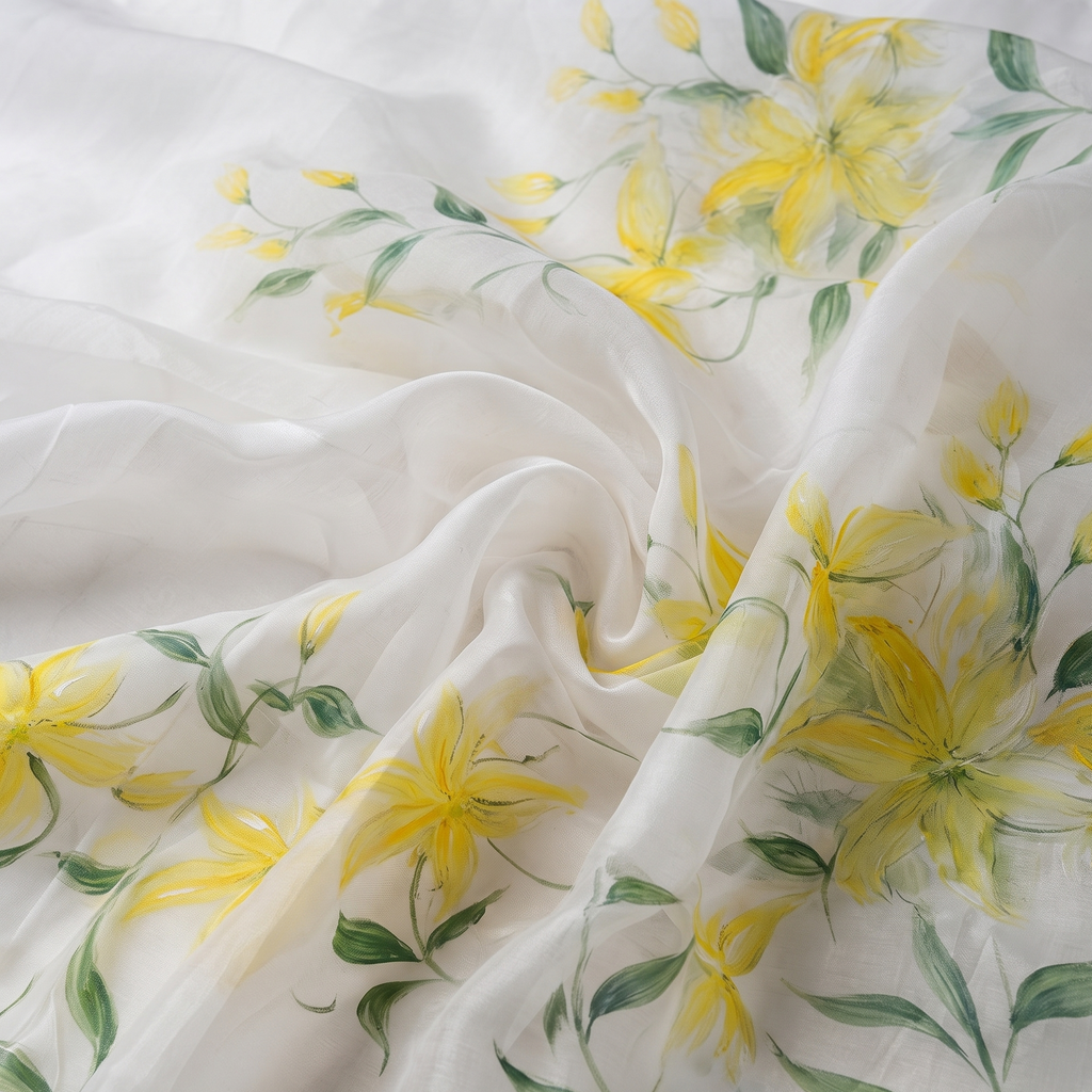 Organza Saree White Sunshine