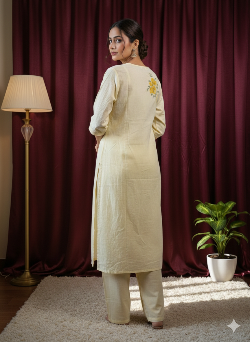 Off-White Aura cotton Kurta