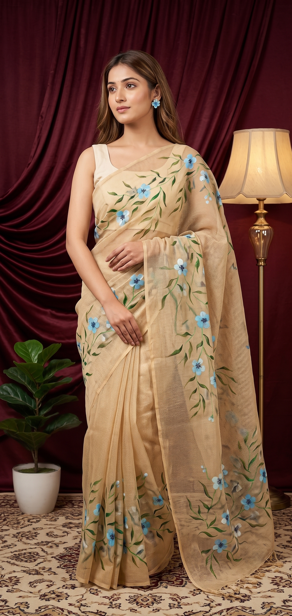 Cream Royale kota saree