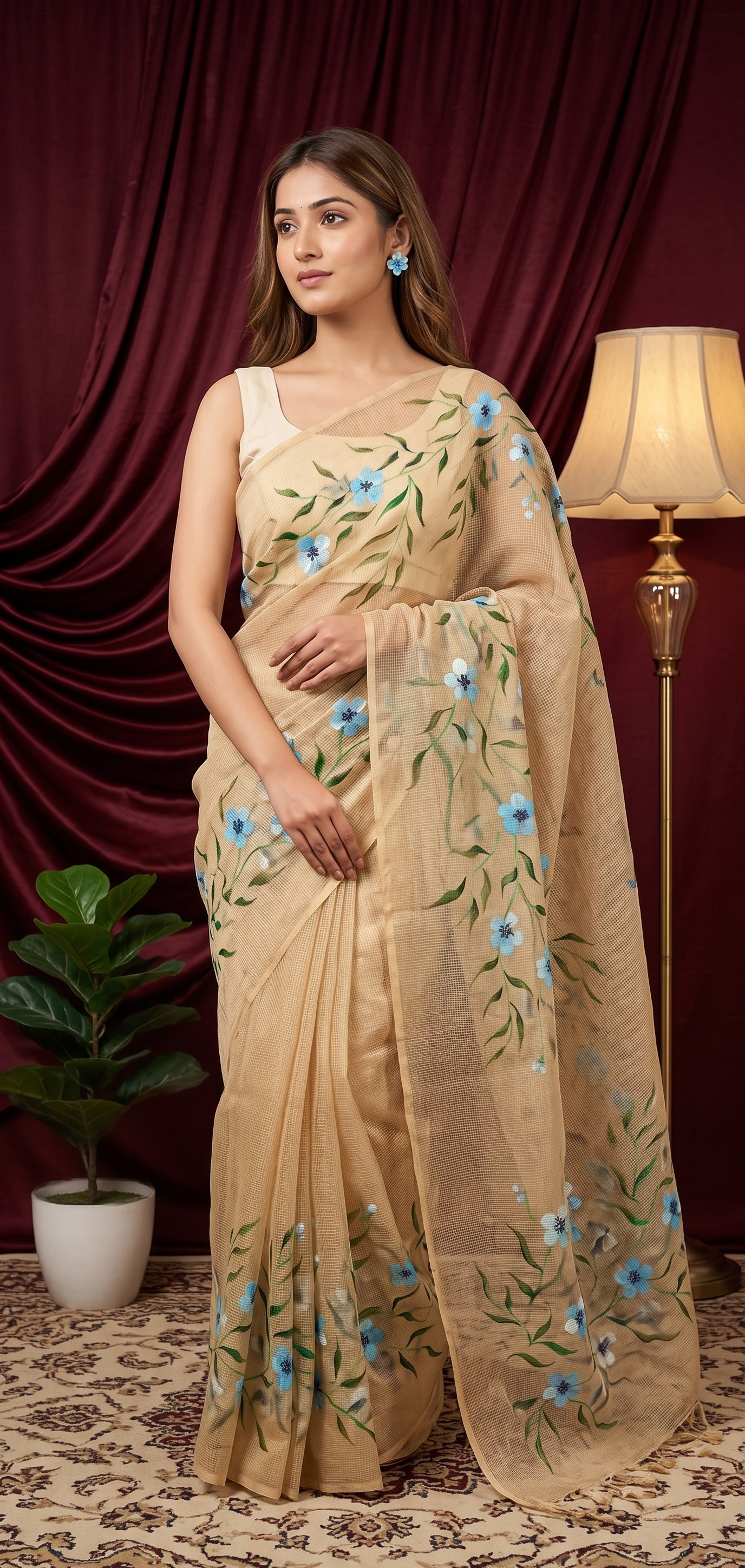Cream Royale kota saree