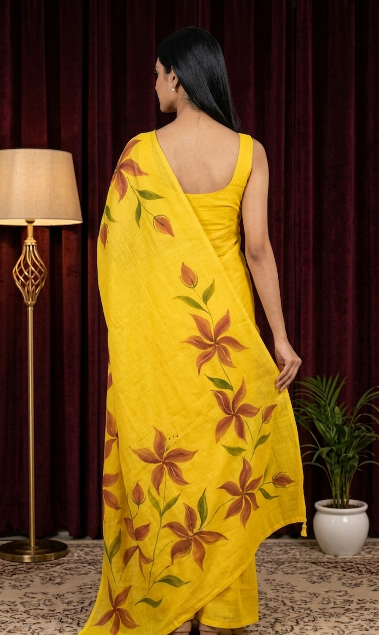 Amber Bloom Banana Silk