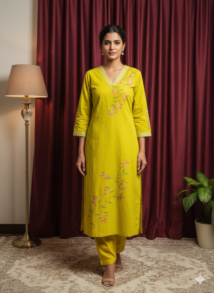Summer Glow Cotton Kurta