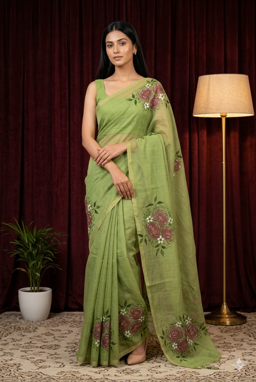Pista Aura Kota Saree