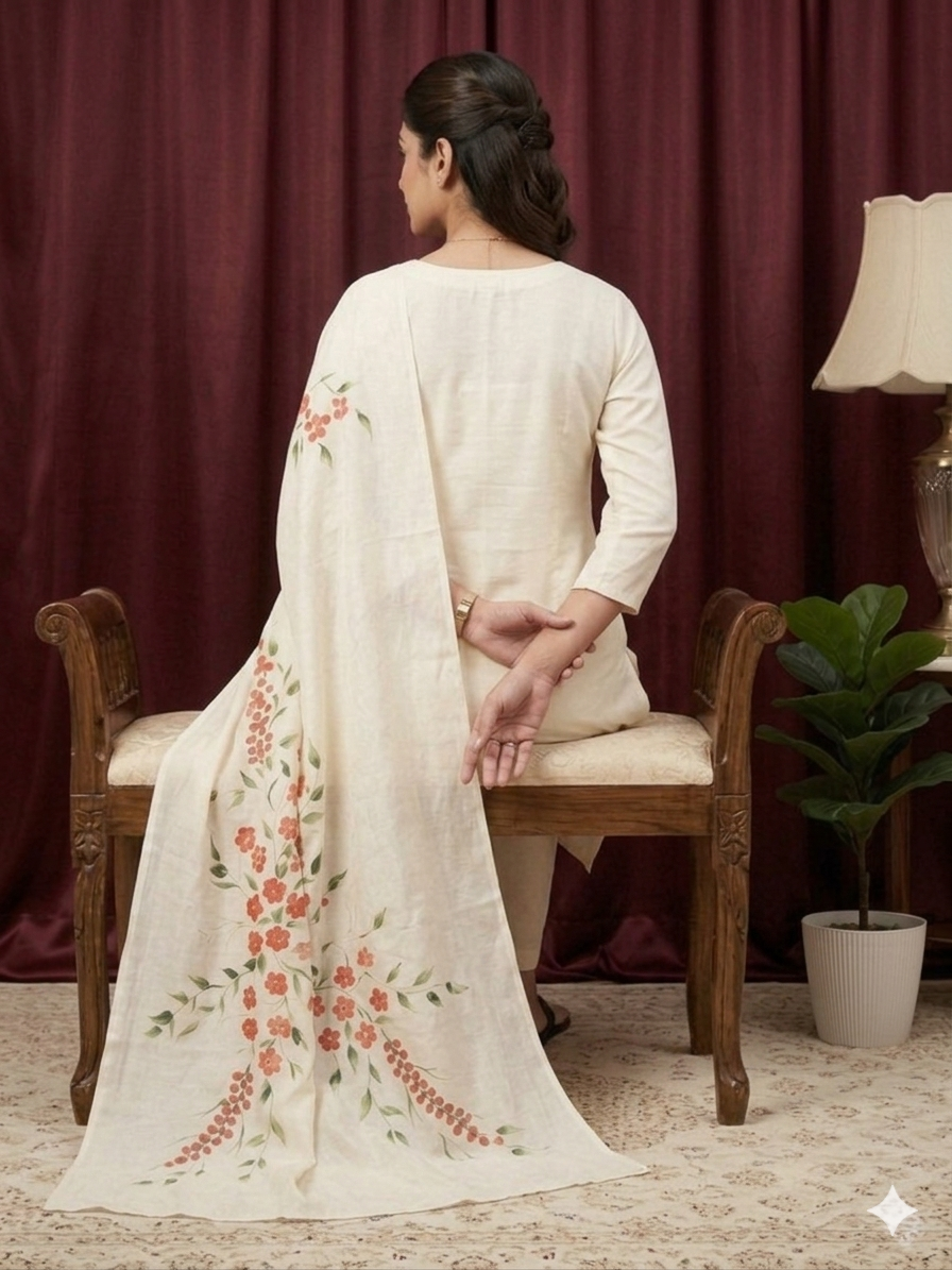 Ruby Petal Cotton Dupatta