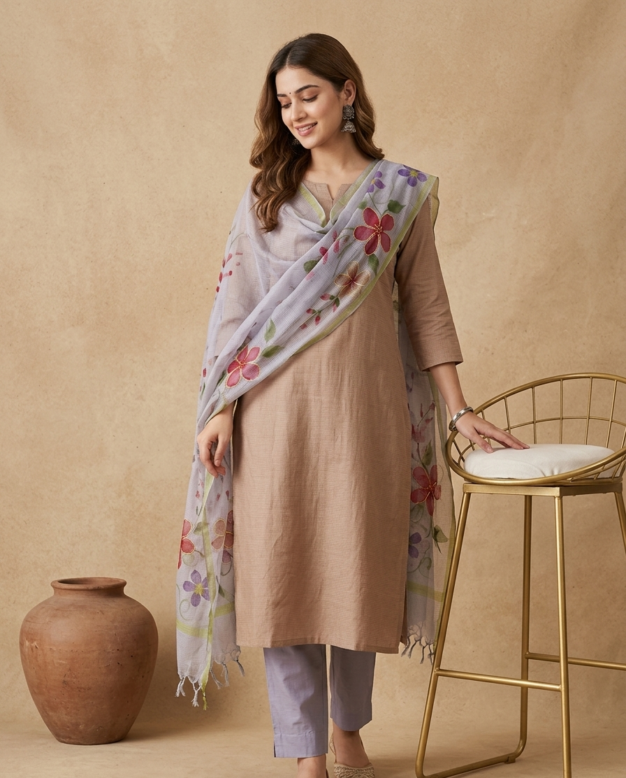 Beige Aura (Unstitched suit)