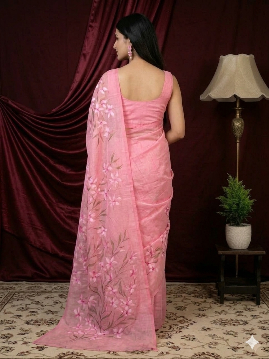 Pink Aura Kota Saree