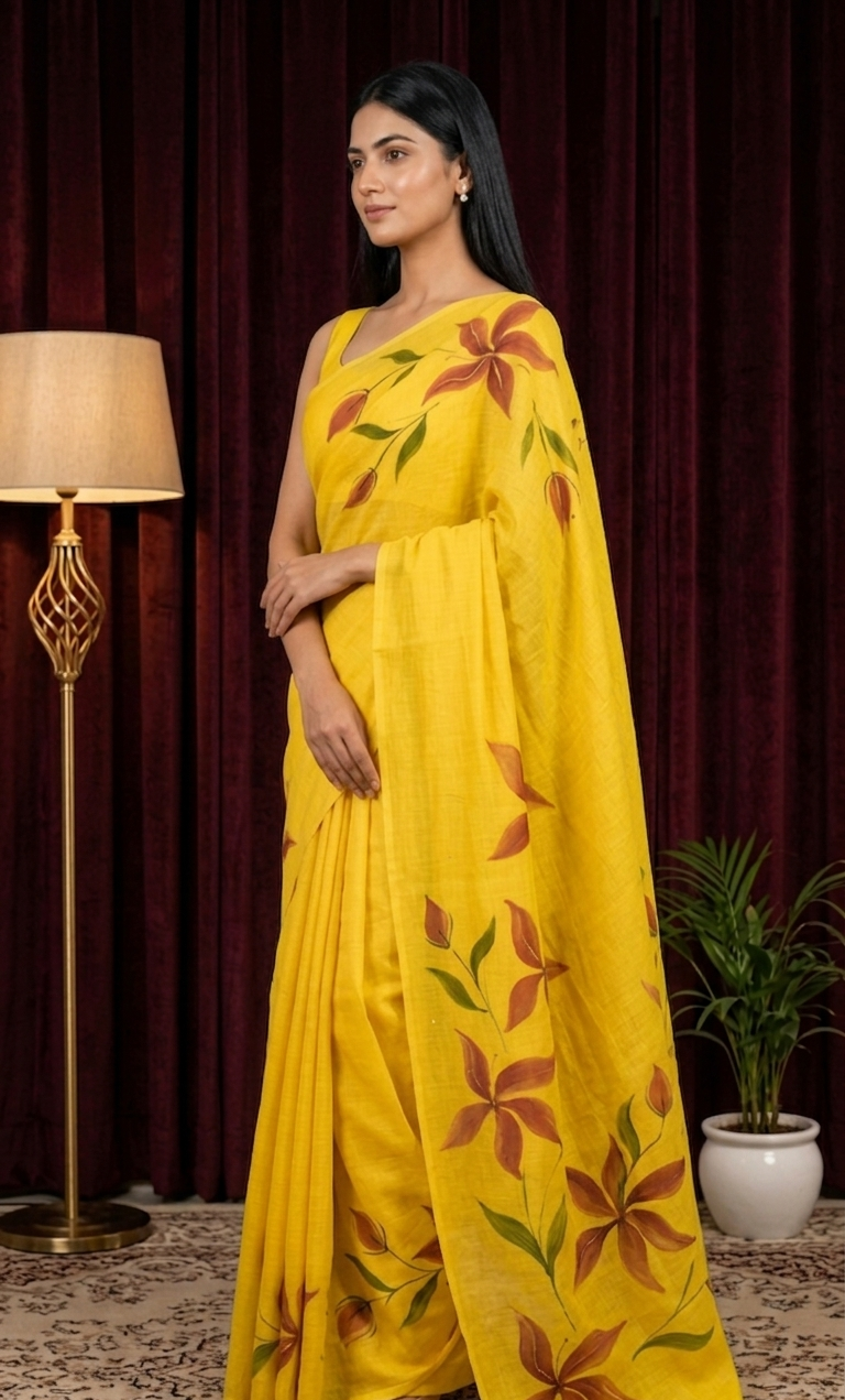 Amber Bloom Banana Silk
