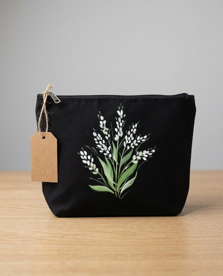 Black- Noir Hand painted pouches