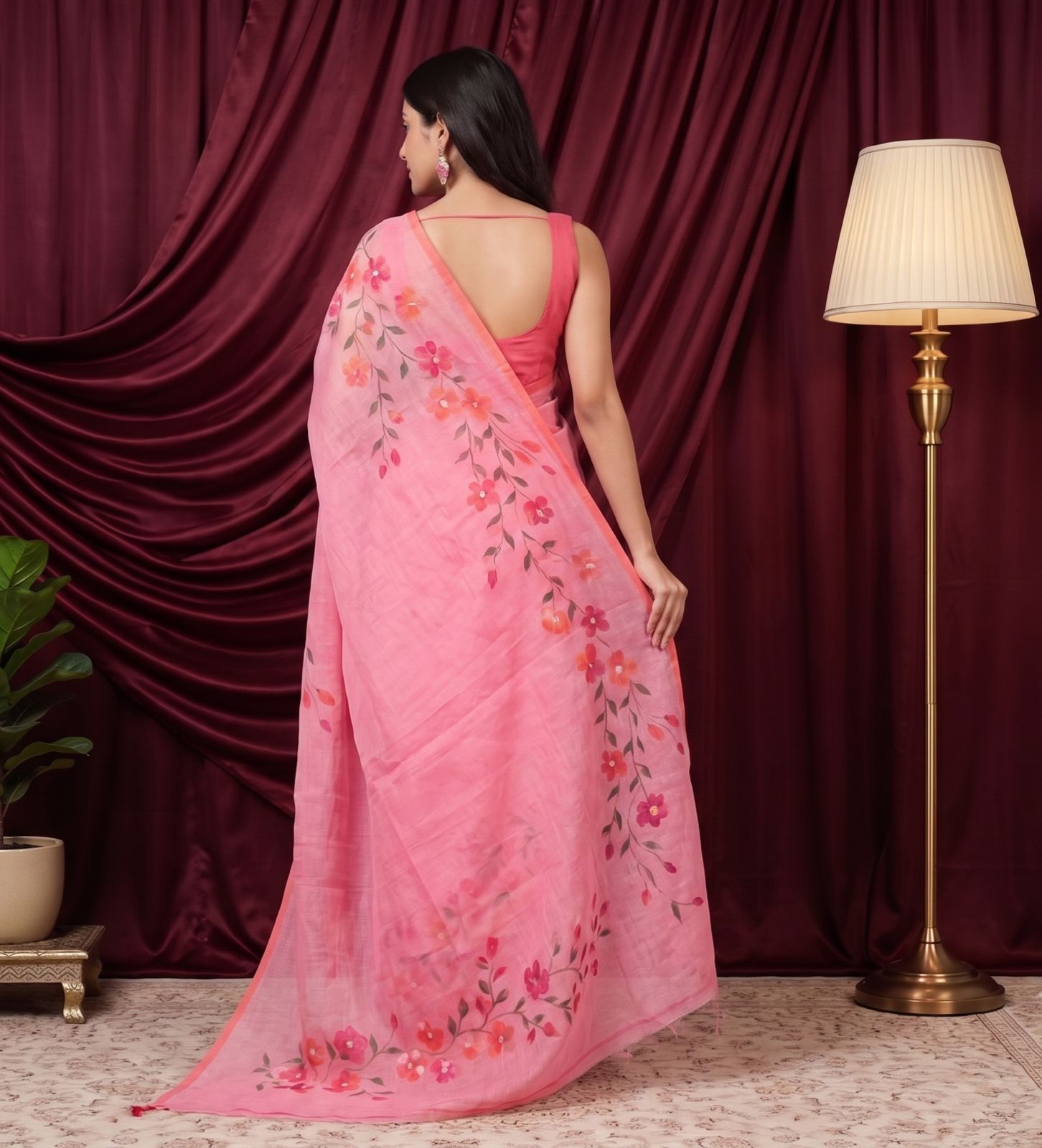 Pink Petals Elegance kota saree