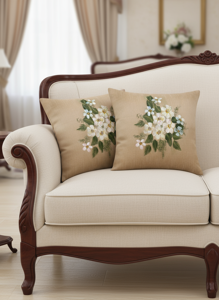 Hand Print Cushion Cover Set of 2
