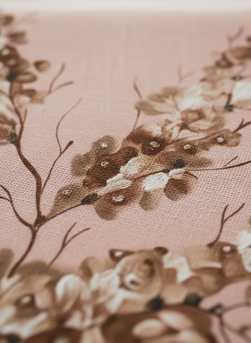 Onion Pink Hand-Painted Design Table Runner