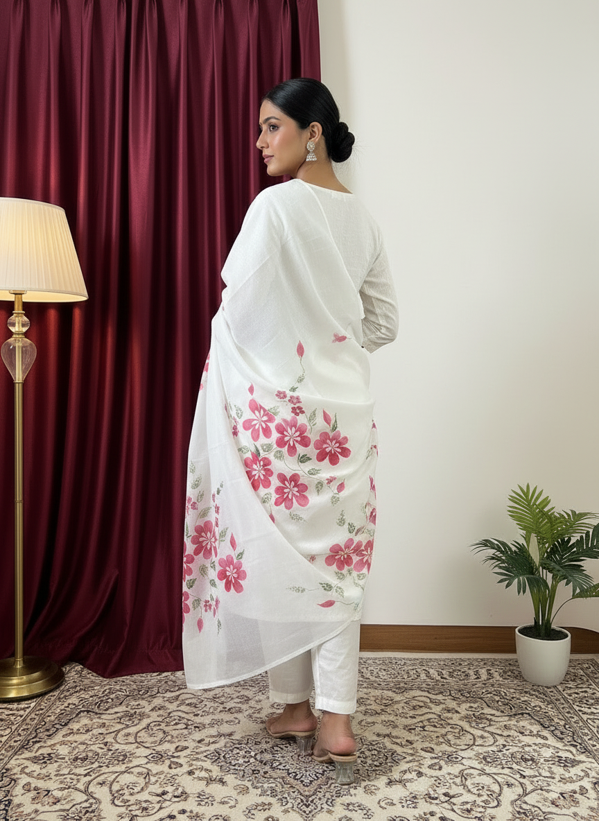 Rose Whisper Cotton Dupatta