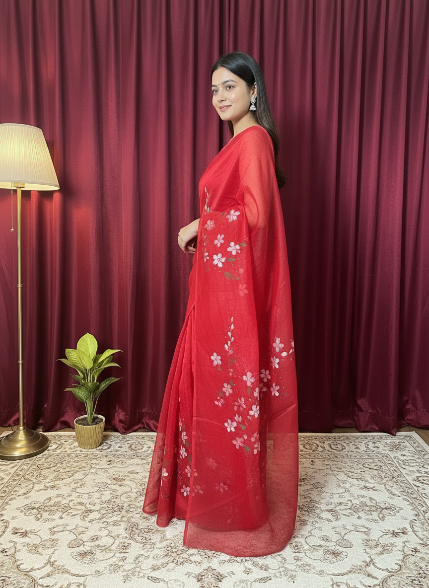 Royal Red Kota saree