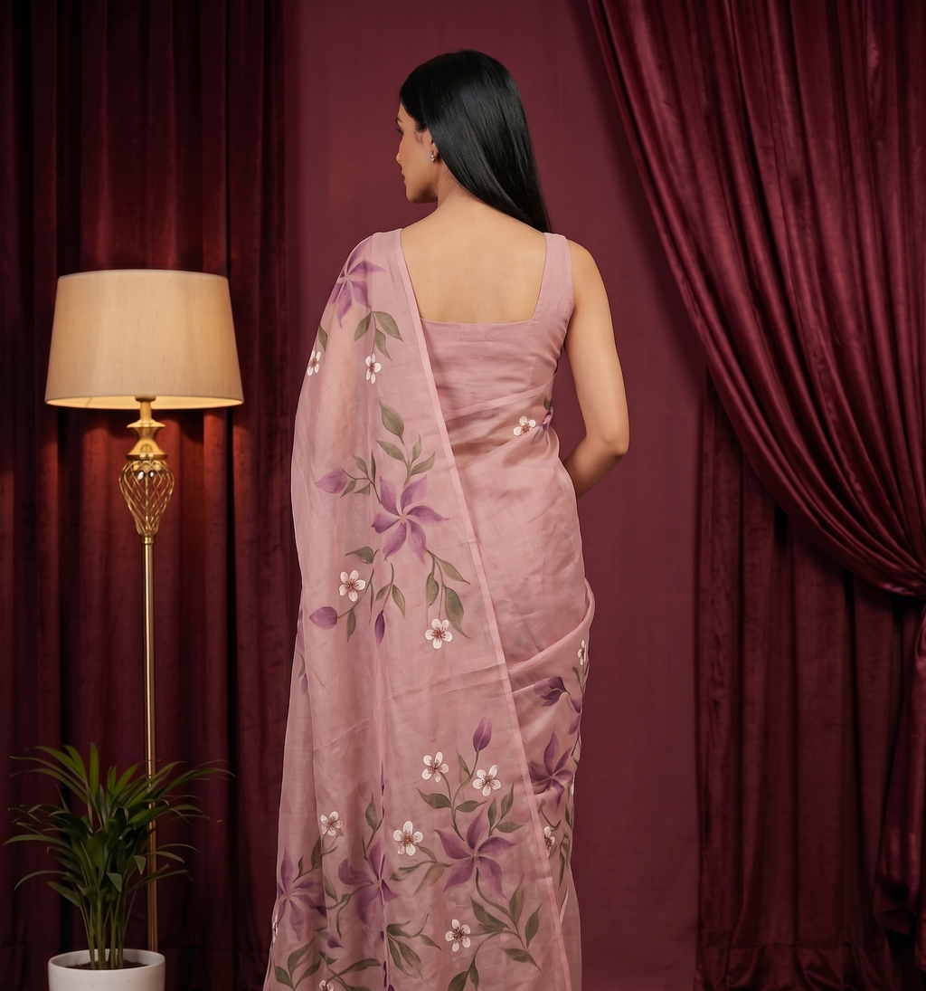 Lavender Aura kota saree